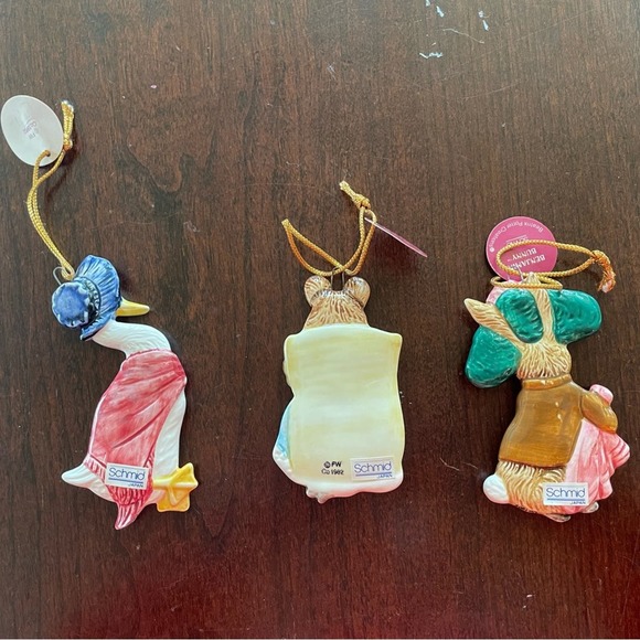 Vintage 1983 Schmid Hunca Munca Beatrix Potter Christmas Easter ornaments - Picture 5 of 5